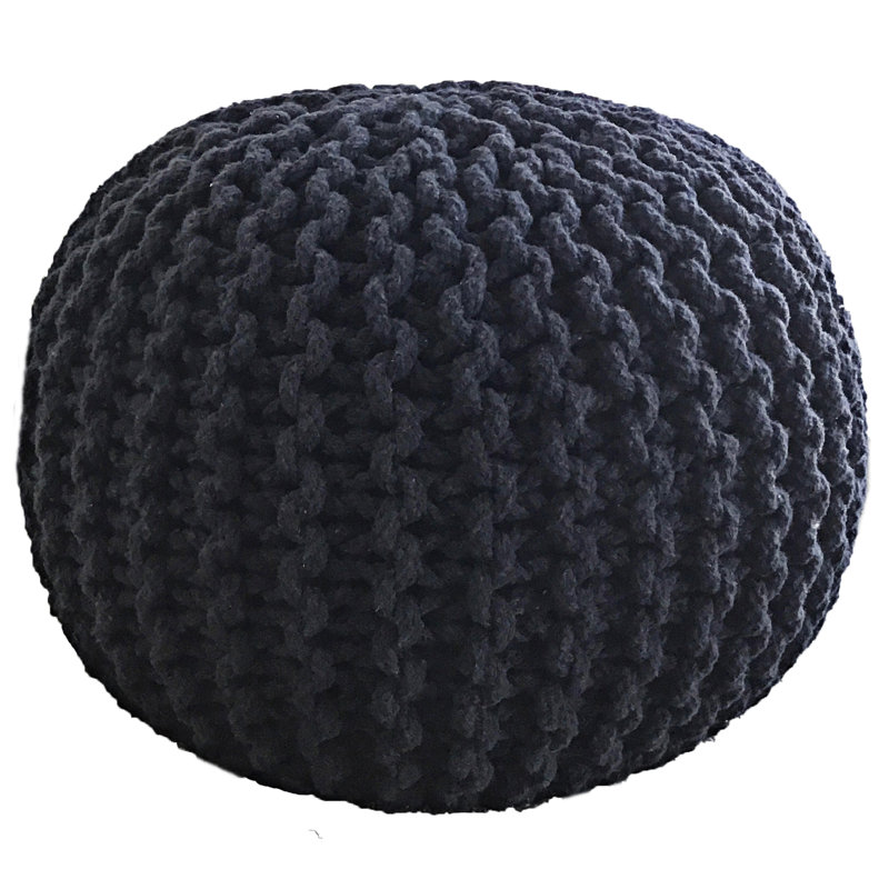 Allicyn Upholstered Pouf, Blue