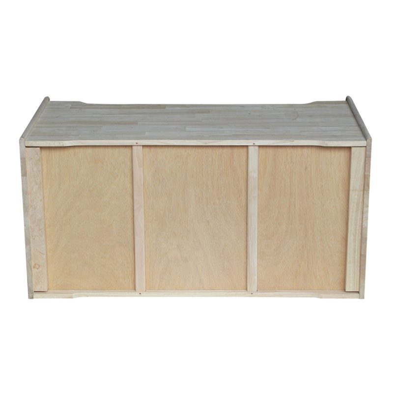 Jaigo Solid Wood Blanket Chest, 23" H x 38" W x 19" D, Unfinished (Ready to Finish)