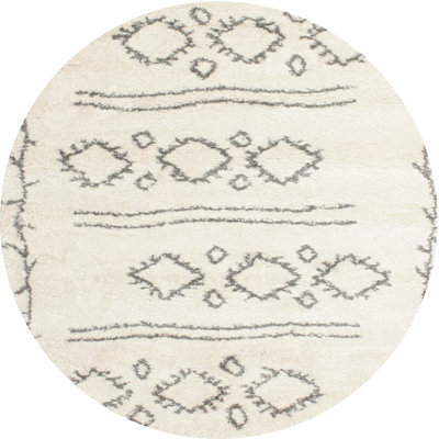 Tapis contemporain gris / crème Caistance