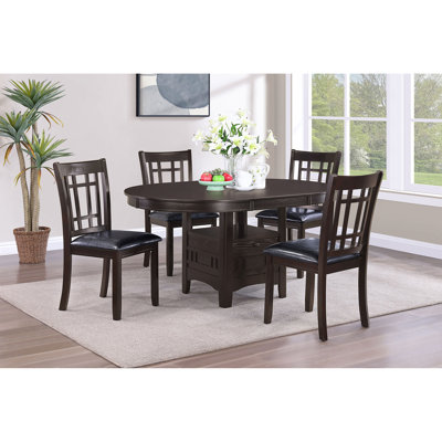 Black and Espresso 5-piece Dining Set