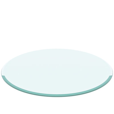 Plateau de table en verre trempé de 30 po - 2/5 po d'épaisseur, chaleur polie - matériau lisse pour le nettoyage des tables de bureau