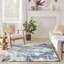 Tapis bleu en polypropylène Miep American Manor-958145090