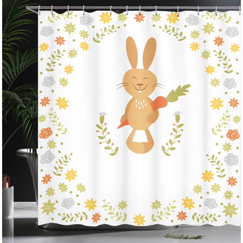 Funny Shower Curtain Set + Hooks, 84" H x 69" W