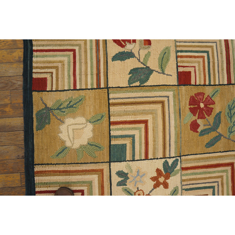 Flatweave Wool Area Rug, Rectangle 6' x 9'