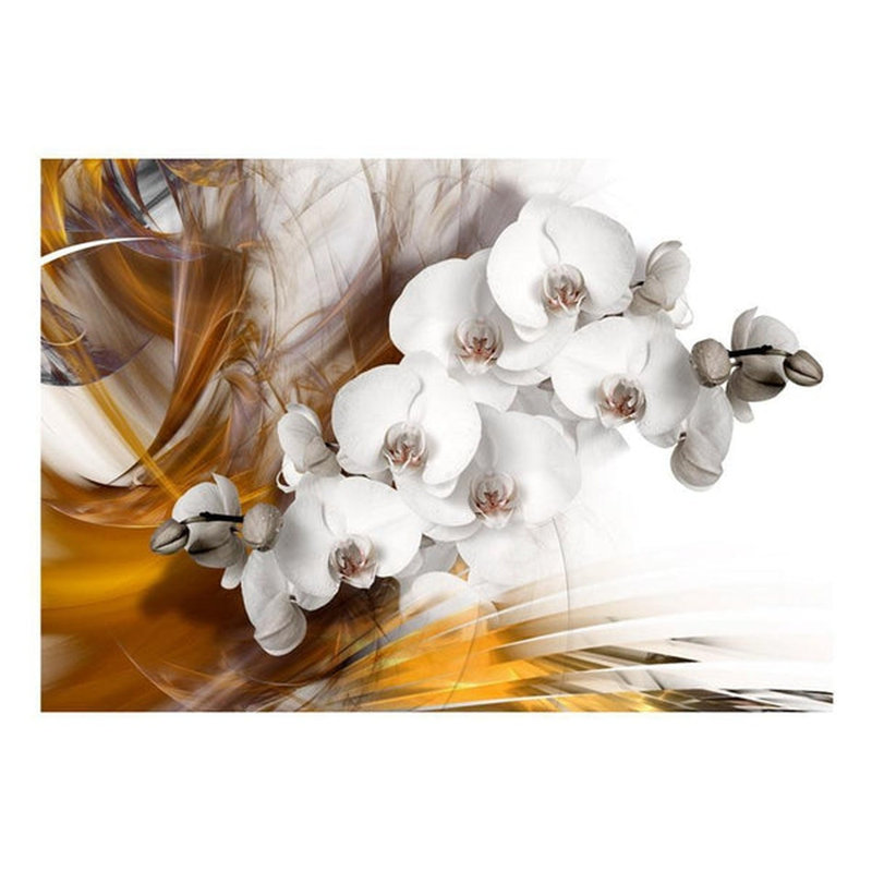 Floral Wall Mural, Yellow, 96" L x 137" W