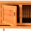 Vida Wooden Raised Pet Hutch Guinea Pig Cage Run with Cleaning Tray Natural Wood
