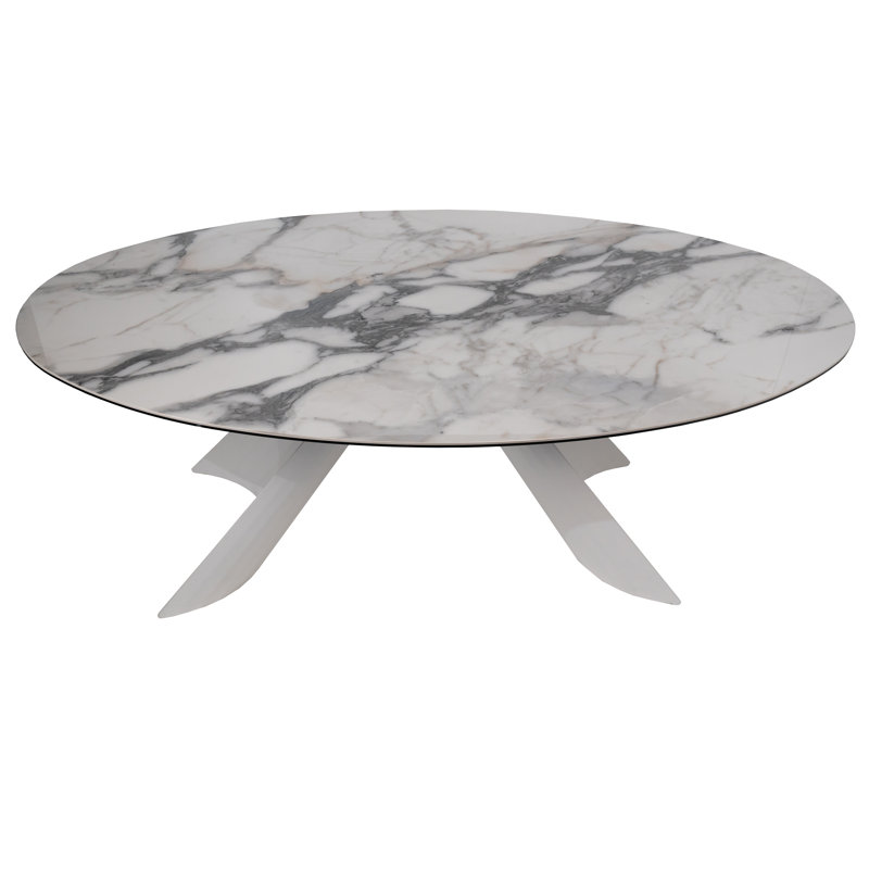 Brownson Oval Metal Base Dining Table