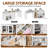 Kitchen Island With Storage, Breakfast Bar Counter - Stationary Table Coffee Bar