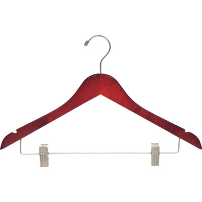 Byrd Wood Hangers With Clips for Suit/Coat