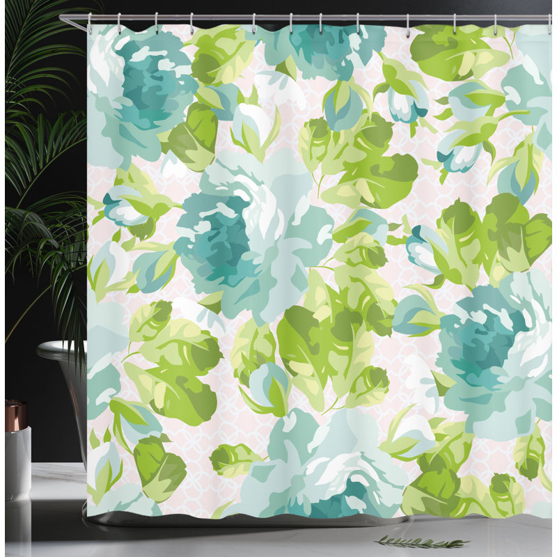 Shower Curtain with Hooks Included, 75"H x 69"W