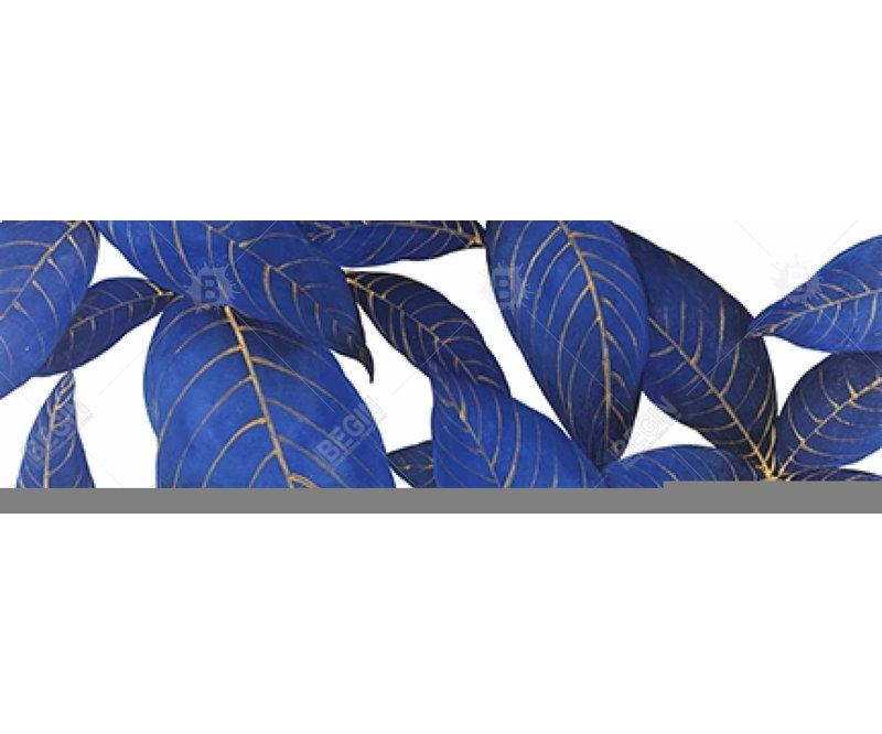 Abstract Modern Blue Leaves - Classic Blue Canvas Home Decor