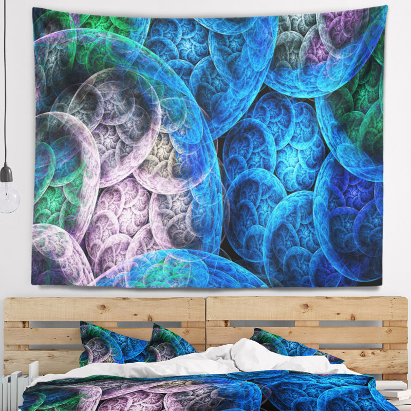 Tapisserie abstraite à nuages de couleurs spectaculaires, H 78 po x l 92 po
