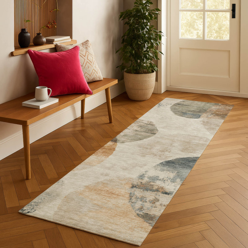 Machine Washable Indoor/Outdoor Micelotta ACN2346 Abstract Rug, Runner 2'3" x 7'6"