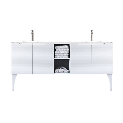 Ensemble de meuble-lavabo double 78 po Ariyannah