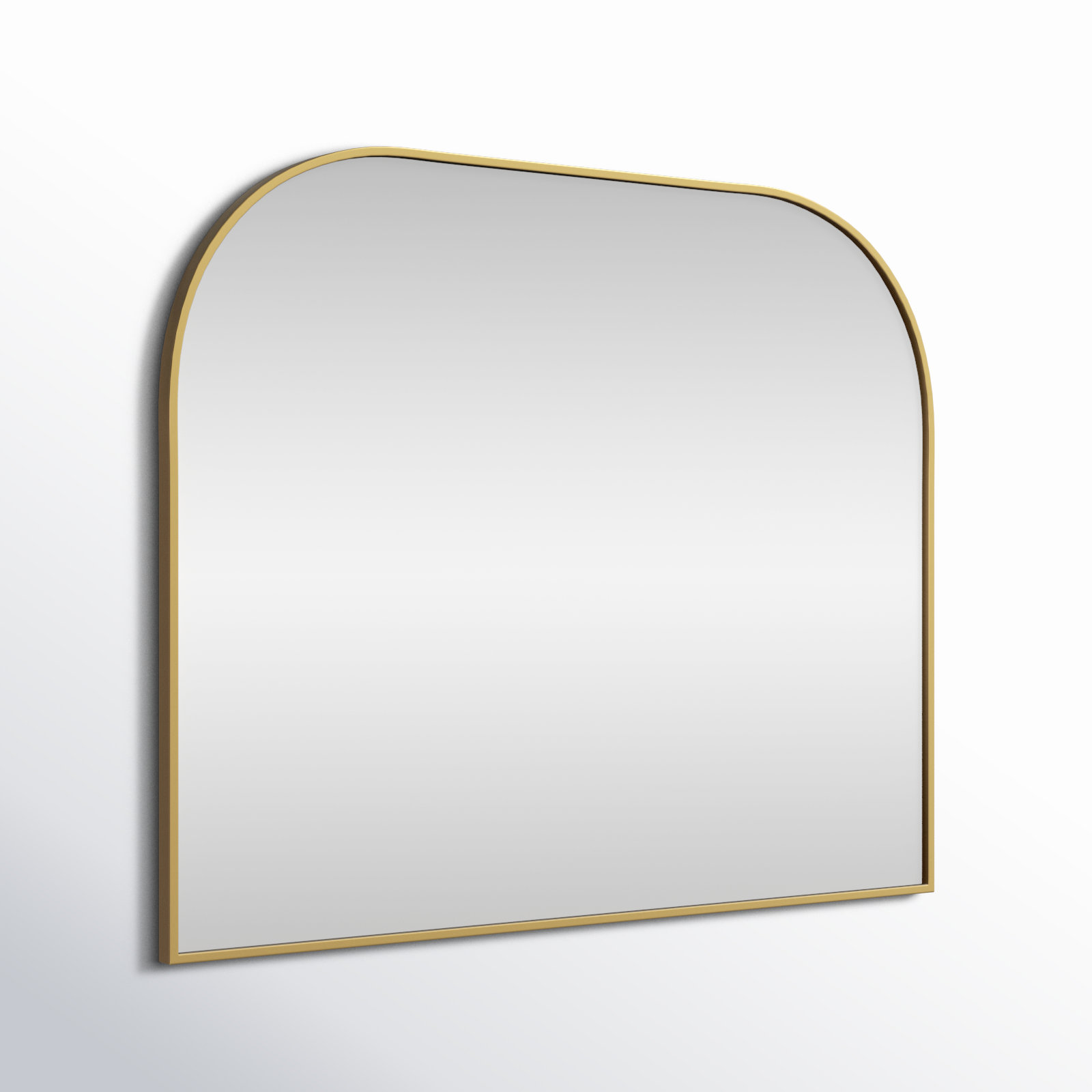 Sabine Metal Wide Arch Wall Mirror, Brass, 34" x 42"