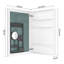 Pharmacie de salle de bain 24 po x 36 po avec miroir biseauté - ouverture à gauche, intérieur spacieux, reflet HD, charnières silencieuses, rangement en bois d'ingénierie blanc, fabrication
