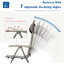 Ensemble de 2 chaises de patio pliantes en tissu textilène rembourré