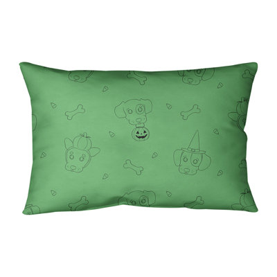Coussin lombaire chiens halloween