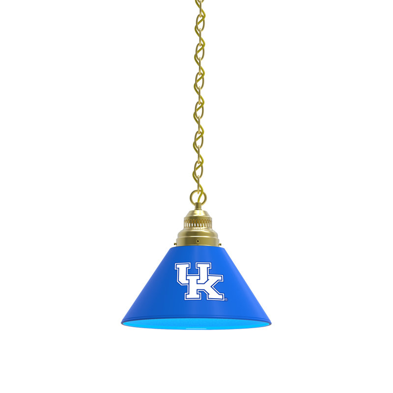 1 - Light Single Pendant, Brass, Kentucky Wildcats