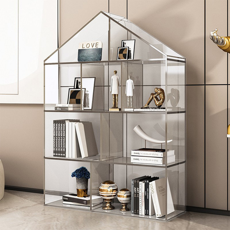 Nordic-style transparent acrylic bookshelf, Clear