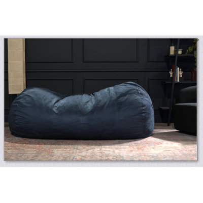 Fauteuil à billes en suède cylindrique traditionnel de 8 pieds Jasper