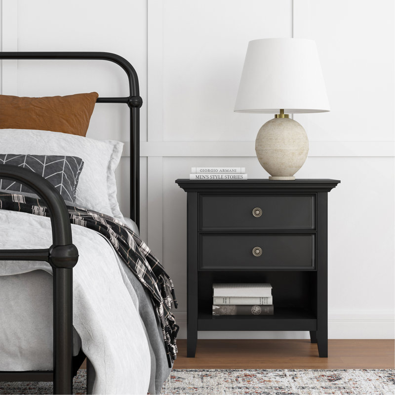 Amherst - Bedside Table - Black, Black