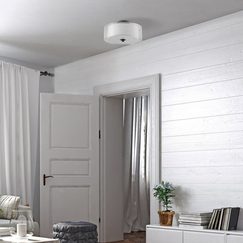 Linen Semi Flush Mount