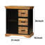 Armoire de bureau Javarrius avec 3 tiroirs et structure en métal, chêne brun et noir