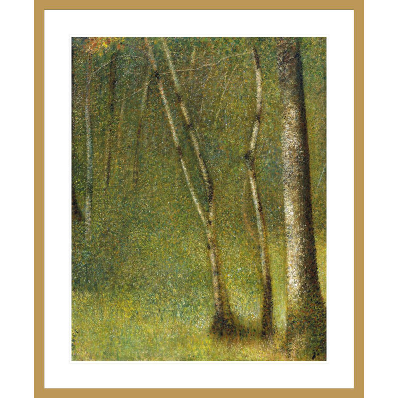 «The Forest at Pontaubert» par Georges Seurat, impression giclée encadrée, H 40,53 po x l 33,5 po