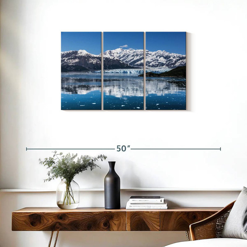 Glacier Hubbard d'Alvord Alaska, H 20 po x l 33 po