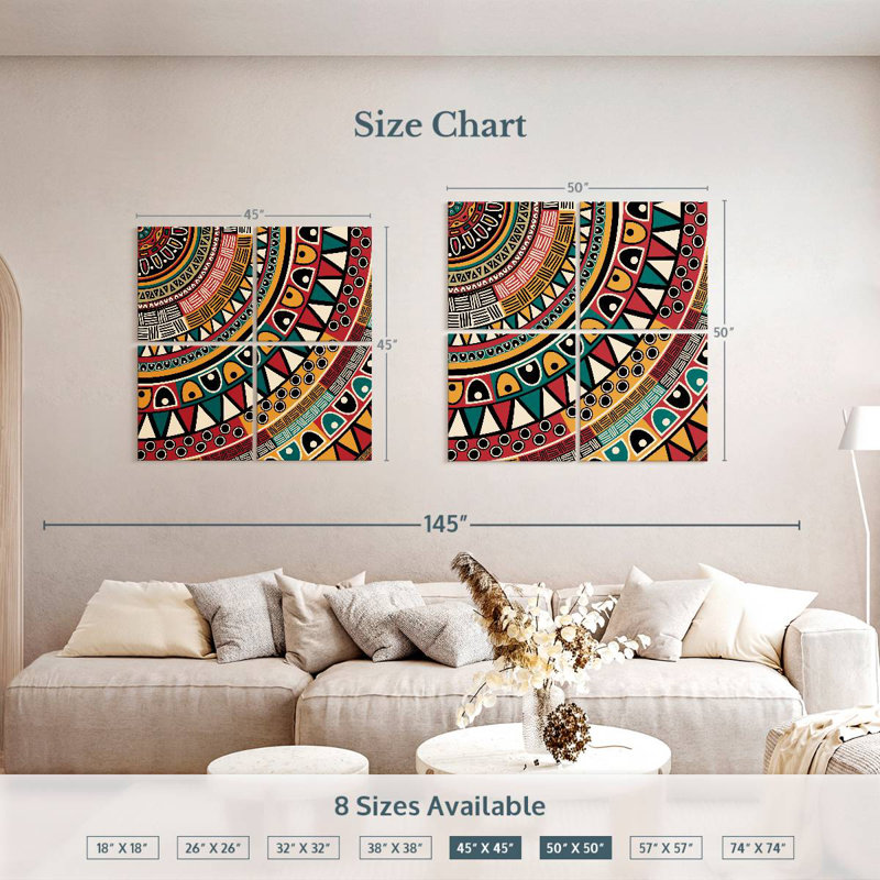 Kerner African Pattern, 45" H x 45" W