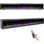Foyer électrique encastrable 100 pouces - foyer linéaire encastré ou mural avec télécommande, minuterie, 12 couleurs de flamme DEL réglables, 750 / 1500W