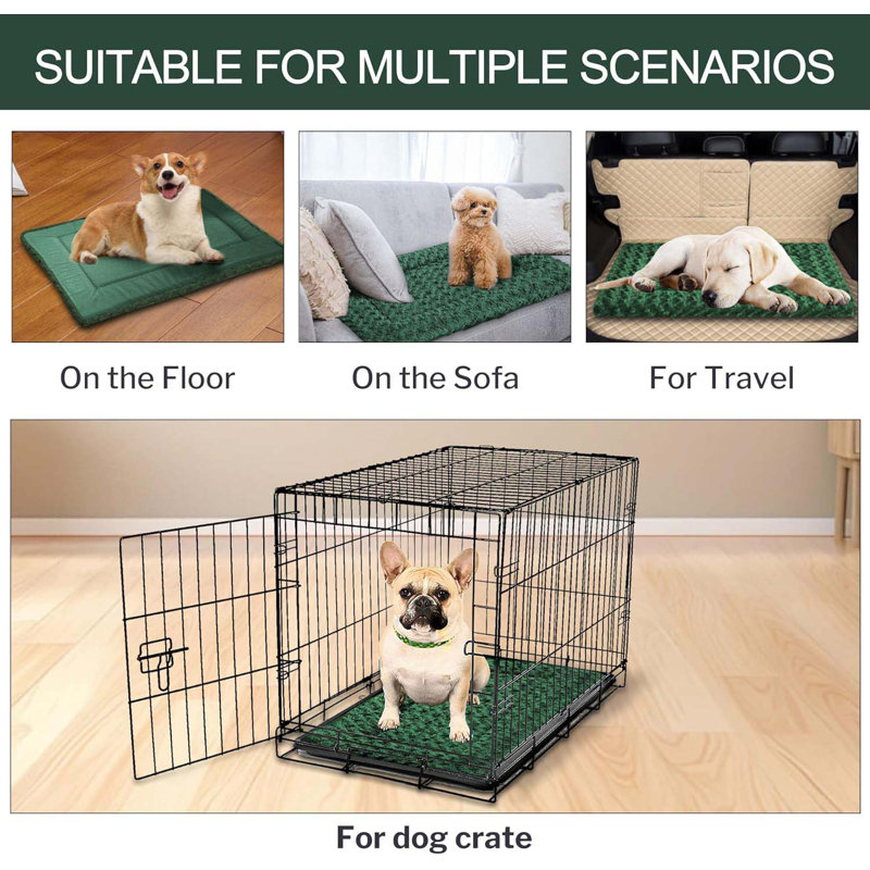 Large Dog Mats For Crates - Ultra-Soft Surface, Waterproof And Machine Washable Component, Chew Proof Design, Perfect For Home Or Kennel Use, Specifically Designed For Large Dogs & Cats