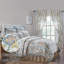  Courtepointe réversible en coton bleu / beige / vert standard-503762745