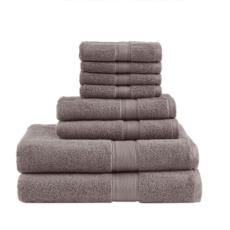 Bain en coton , Turquoise, Ensemble de serviettes 8 pièces