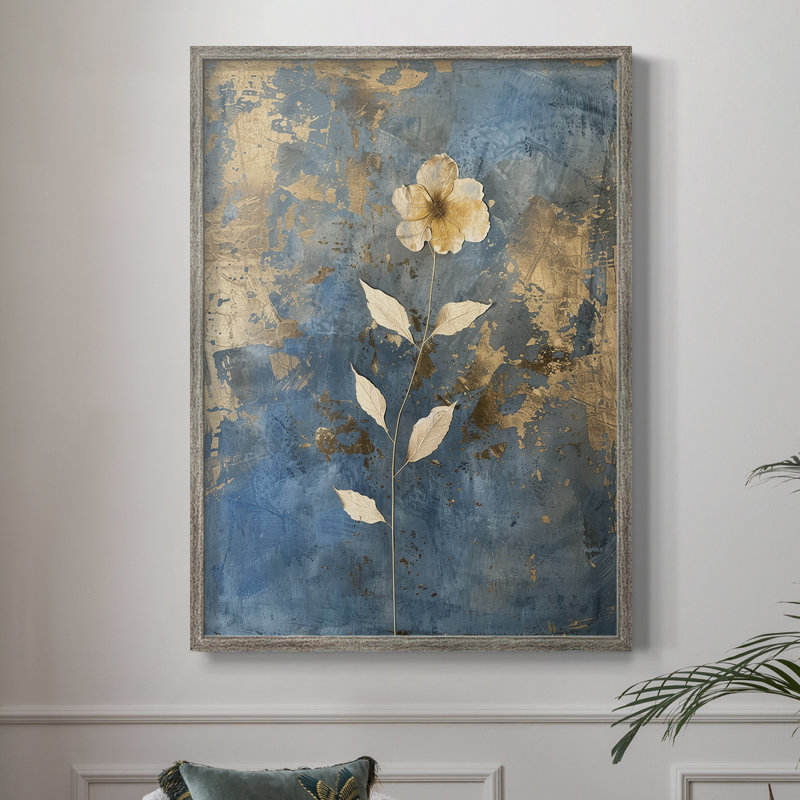 Reproduction encadrée FLORAL Series XLIII - bois massif, H 11 po x l 9 po