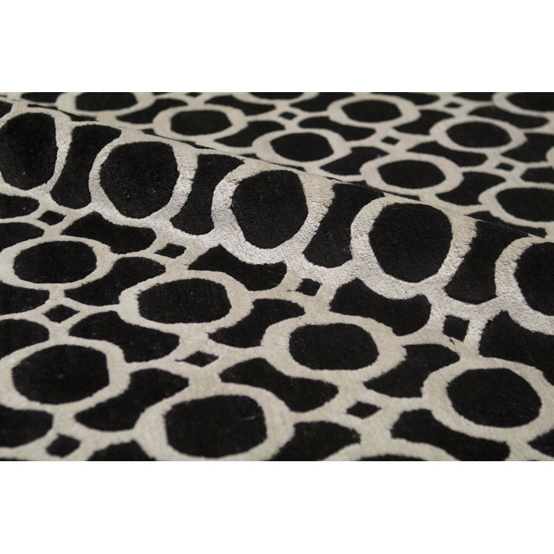 Tapis brun de haute qualité noué à la main Windsom, Rectangulaire 8 pi 11 po x 12 pi 3 po