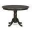 L'ensemble de table de salle à manger 3 pièces comprend une table ronde avec piédestal et 2 chaises Parson rembourrées en tissu brun, cappuccino-974126833-974126846-1060232971