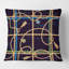 Coussin décoratif à motif tendance tendance en chaîne dorée Mid-Century-1279324179