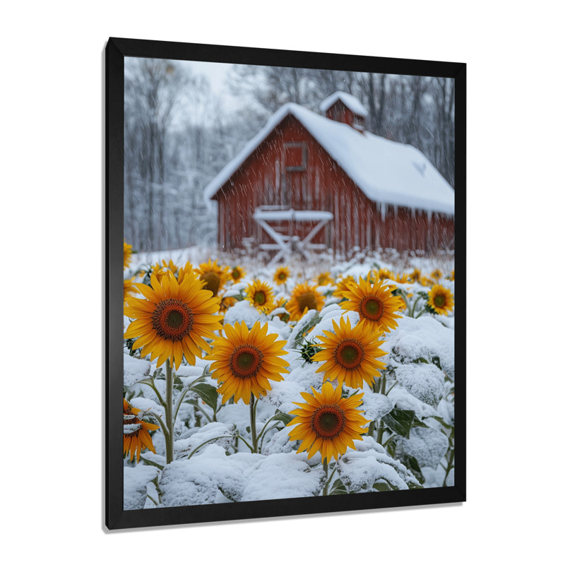 Gosser - Floral Canvas Art Print, H 32 po x l 24 po, Noir, noir, noir, noir, Reproduction encadrée d'une seule photo
