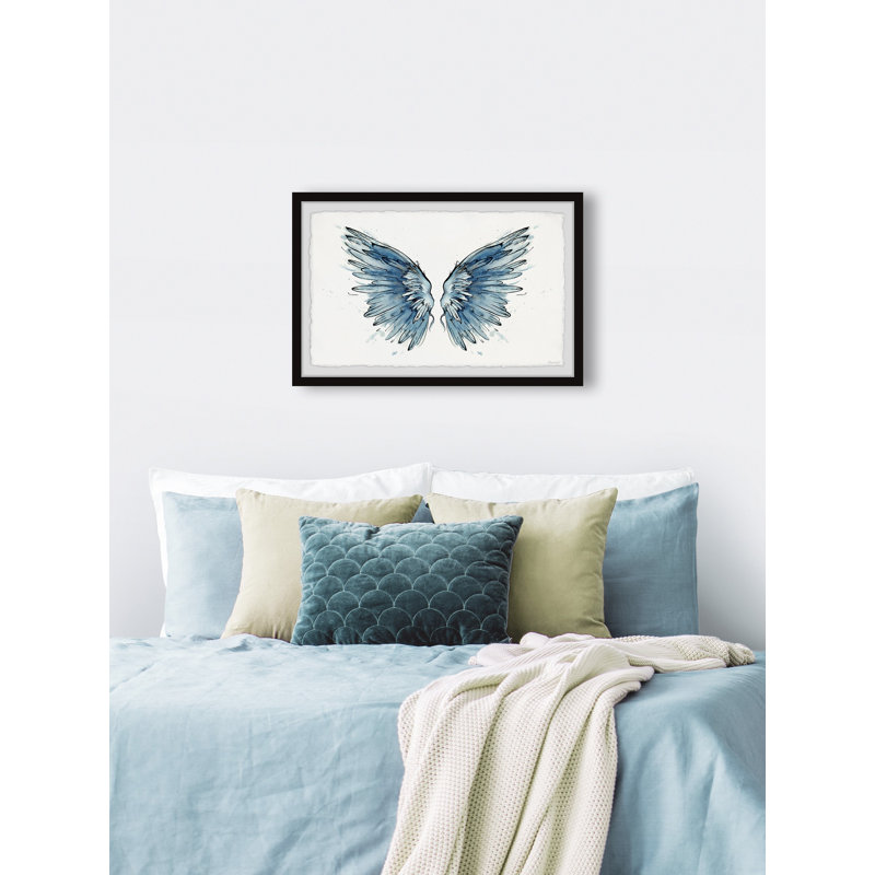 Guardian Wings - Peinture encadrée, H 12 po x l 18 po x 1,5 po