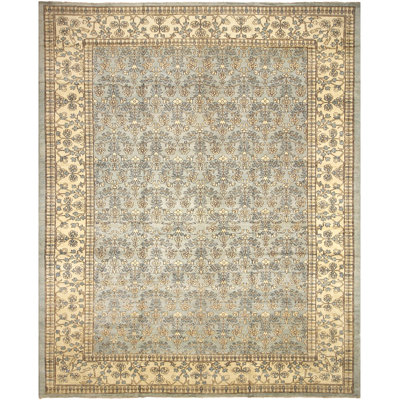 Tapis unique vert / vert 12 pi 0 po x 18 pi 0 po Kellyanna par Arshs Fine Rugs