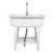 Freestanding Plastic Laundry Sink With Washboard And Faucet-123364181