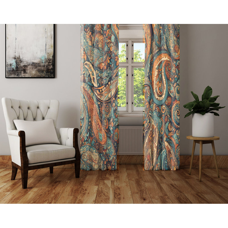 Paire de rideaux semi-transparents en polyester Brigette, L 40 po x L 52 po
