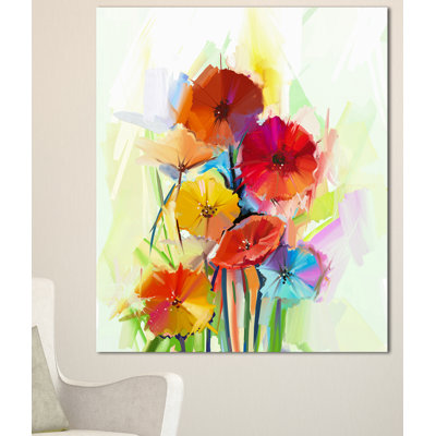 " Yellow And Red Gerbera Flowers "