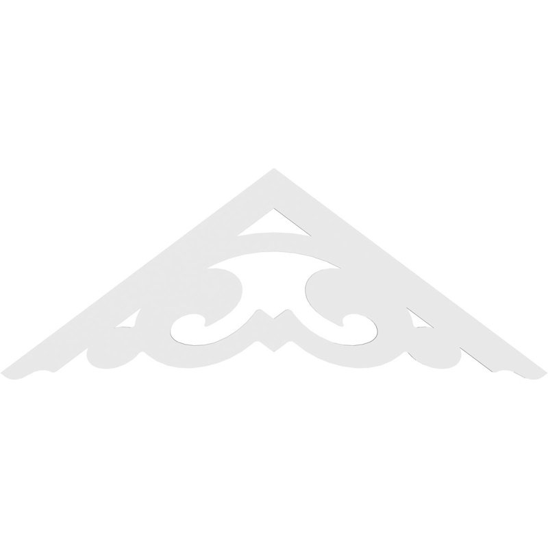 Preston Signature Urethane Gable Pediment, Primed Tan, 27"H x 72"W, 9/12