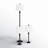 Nadia Black Traditional Dimmable Metal Living Room Bedroom 57.5 in. Floor Lamp & 26.5 in. Table Lamp