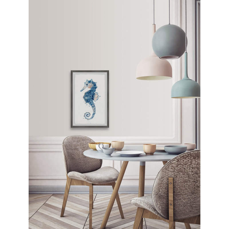 The Little Seahorse by Marmont Hill - Single Picture Frame Painting, 45cm H x 38cm W x 3.81cm D