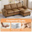 Canapé modulaire en forme de L 96 po avec repose-pieds 96 po-1764544213