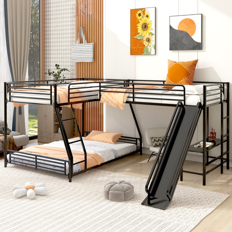 Dace Twin Iron Triple / Quad Bunk Bed by Isabelle & Max邃｢